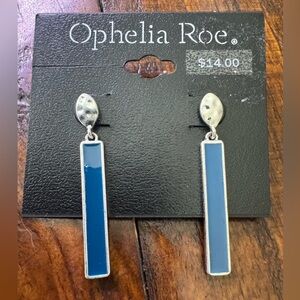 Blue and Silver Drop Earrings